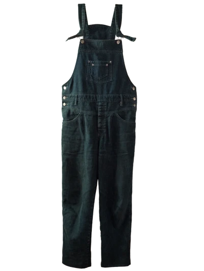 Green Denim Dungarees